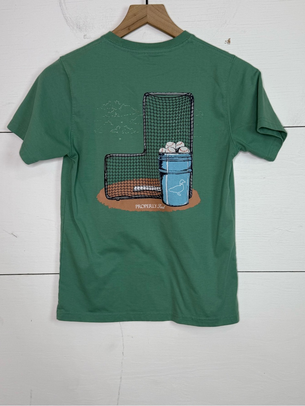 Properly Tied • Kids Green Short Sleeve Pocket Tee Size Medium 10-12